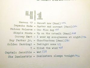 Track list of the mysterious song